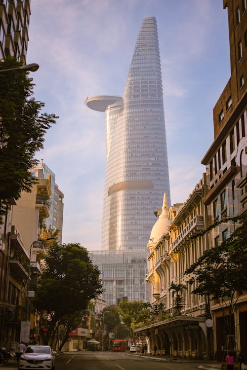 Modern Skyscraper Towering over City
