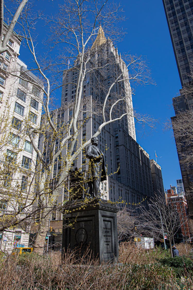 Statue In Madison Square Park In New York