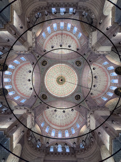 Ornamented Dome Ceiling in Mosque