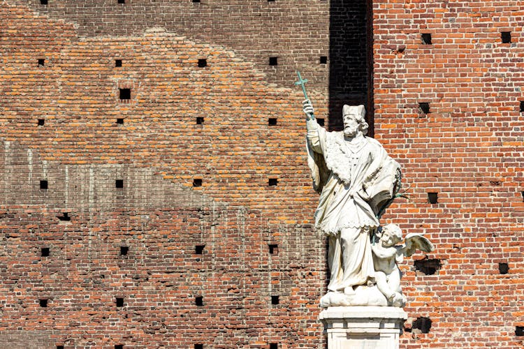  Saint John Nepomucene Statue In Front Of Building, Italy