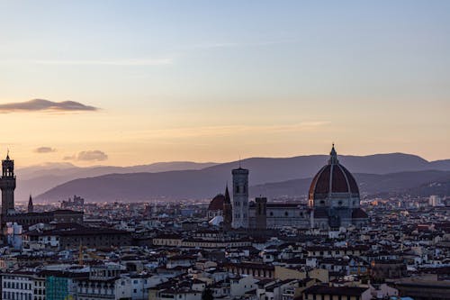 Panorama of Florence with the Gothic Cathedral at Dusk