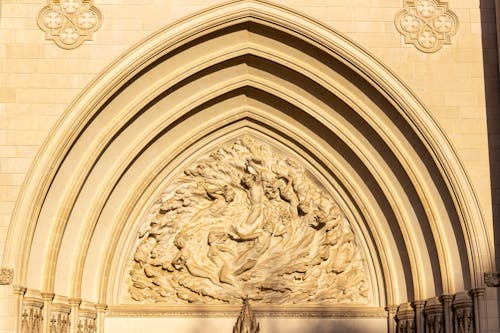 Creation of Mankind Bas-relief on the West Facade Tympanum of Washington National Cathedral
