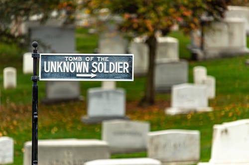 Sign Pointing the Direction to the Tomb of the Unknown Soldier at Arlington National Cemetery