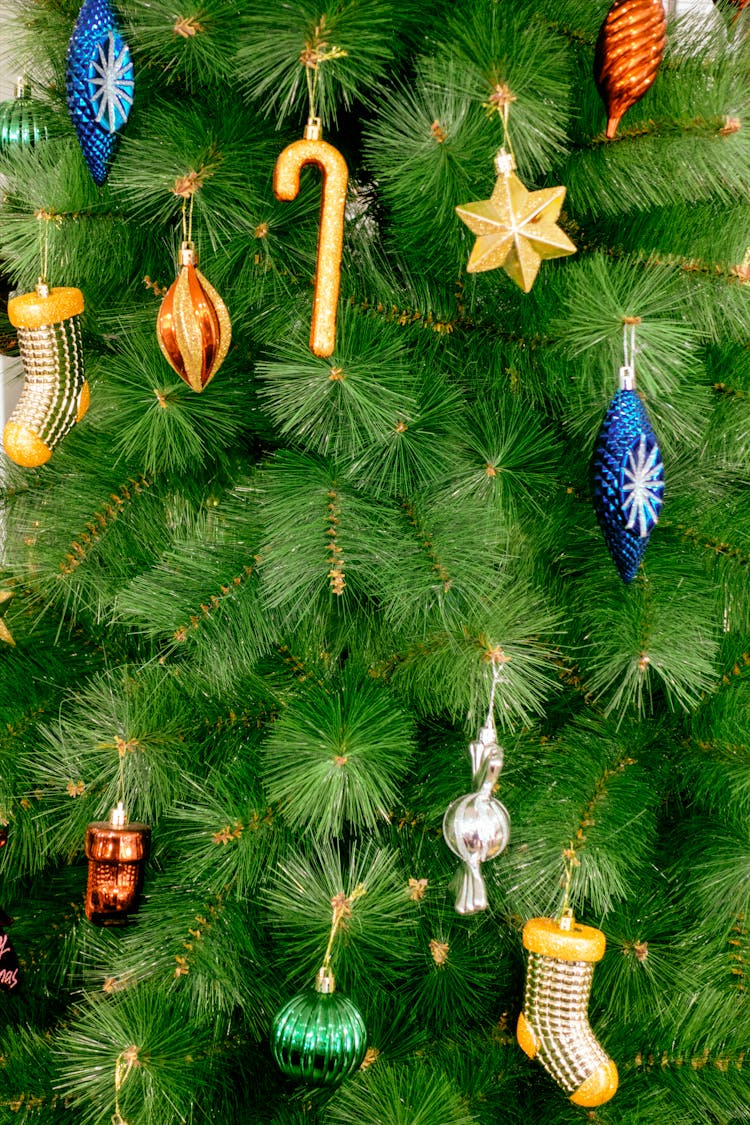 Close-Up Photo Of Christmas Tree With Ornaments