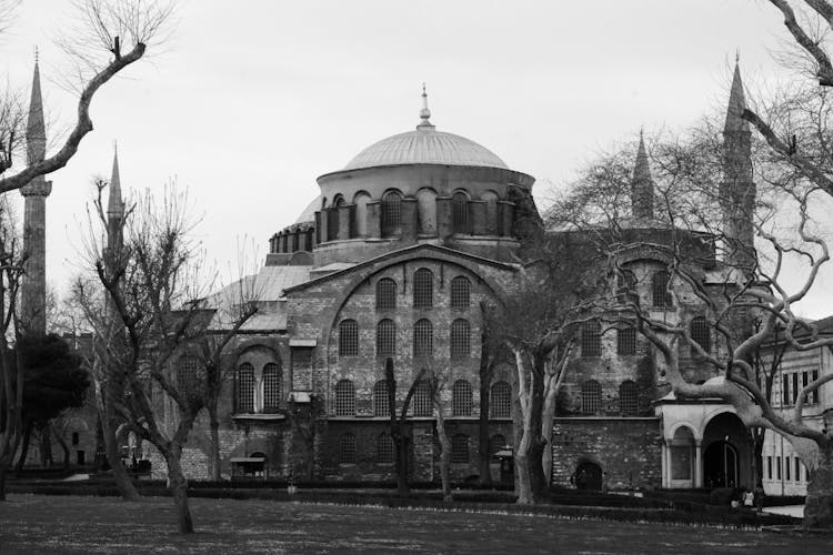 Hagia Irene In Black And White