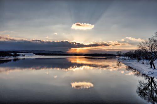 Základová fotografie zdarma na téma jezero, krajina, mraky