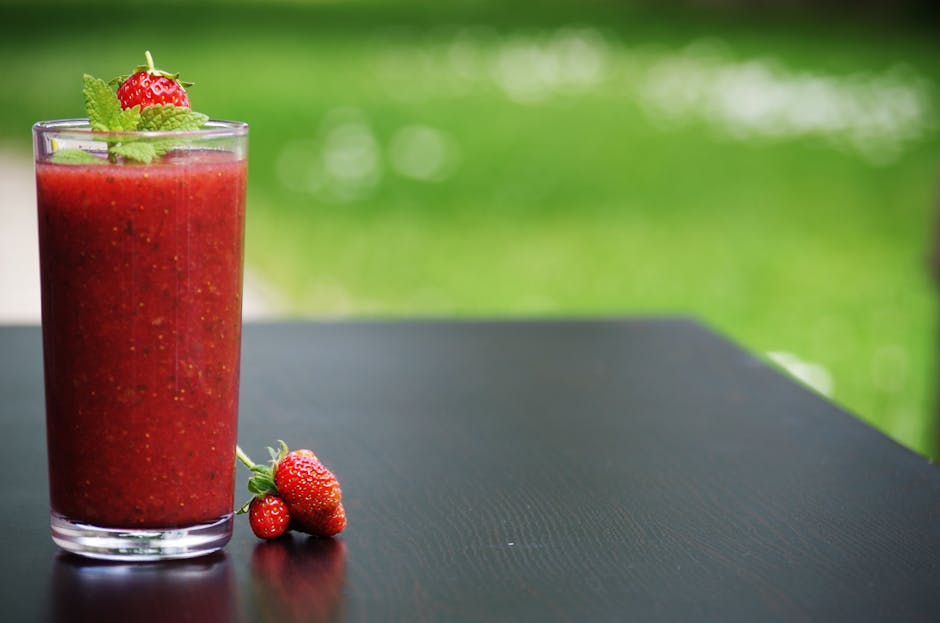 Strawberry Juice in Focus Photography