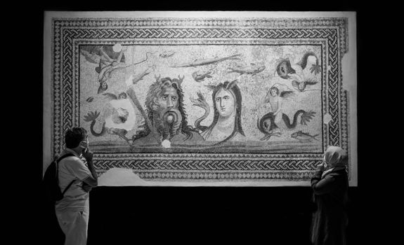 Zeugma Mosaics with archaeologist — Gaziantep