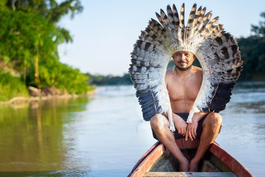 Night canoeing for caimans — Amazon — Brazil