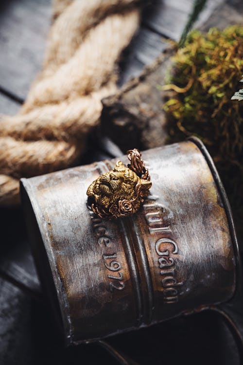 Key Ring on a Metal Can 