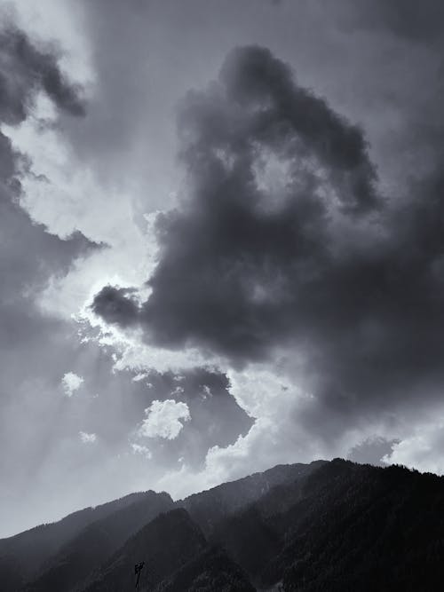 Gray Clouds Above Mountain