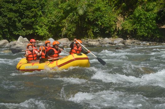 Rafting on the Rongkong river, Indonesia