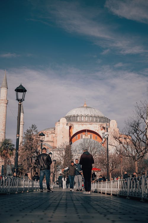 People Walking in Park near Hagia Sophia
