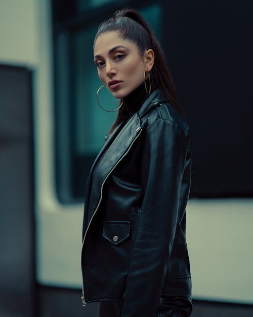 Brunette Woman with Earrings