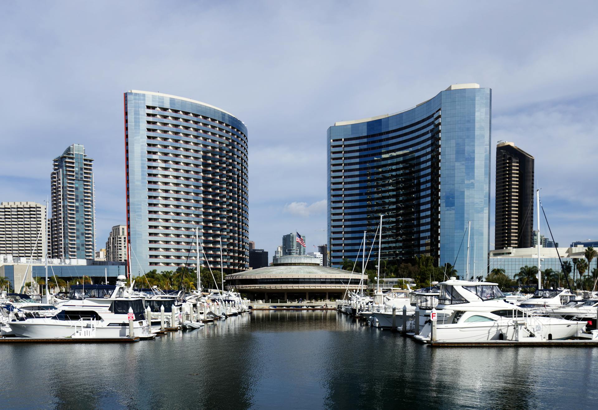 Marriott Marquis San Diego Marina Hotel seen from Water