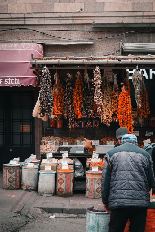 Free Explore the colorful spice and herb market in Ankara, Türkiye, showcasing diverse local flavors. Stock Photo
