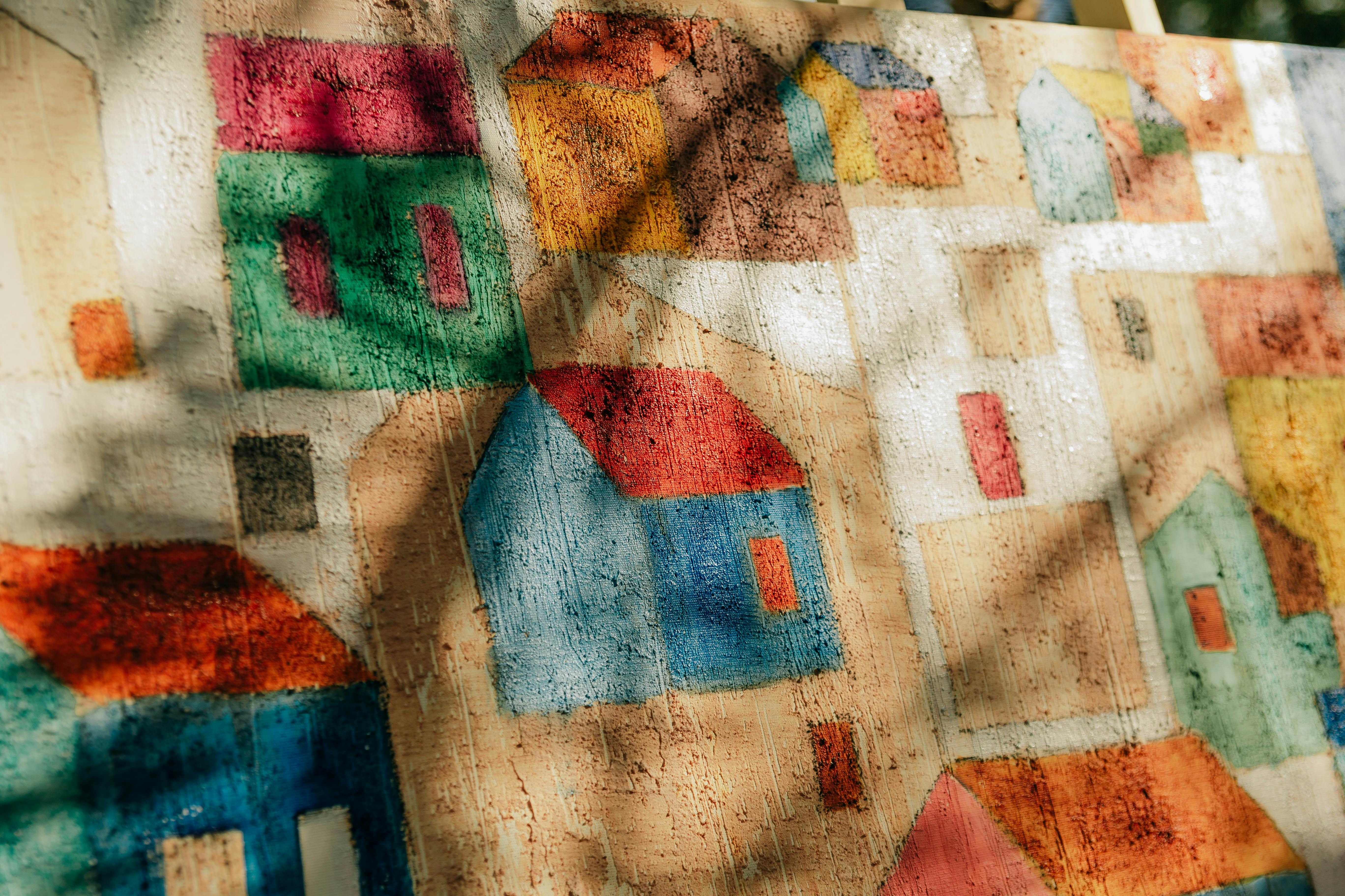 Zadarmo Fotobanka s bezplatnými fotkami na tému aan lichtbak toevoegen, abstraktná maľba, abstraktné domy Fotka z fotobanky