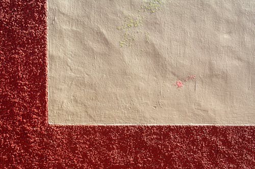 Red and White Paint on Wall