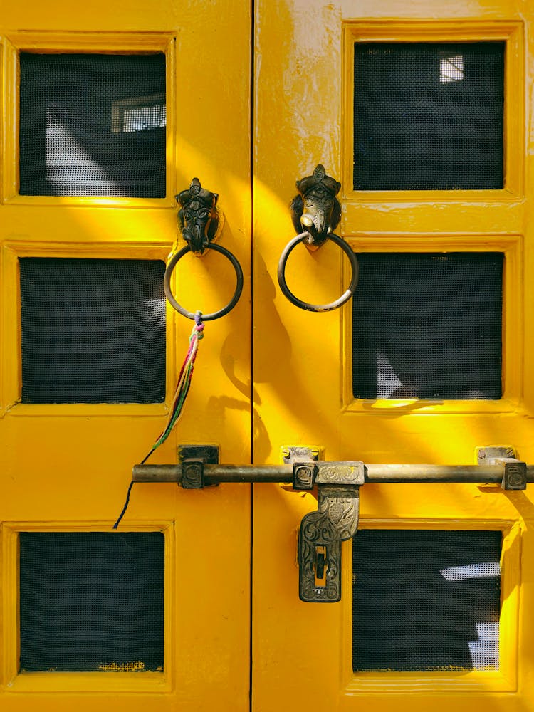 Locked Door With Windows