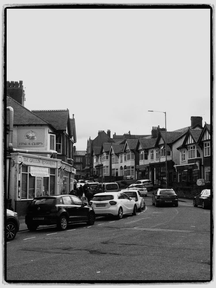 Cars On Street In Neighborhood