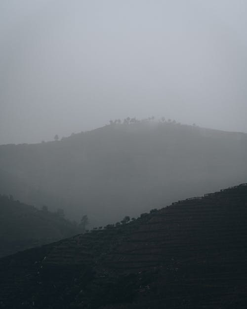 Бесплатное стоковое фото с вертикальный выстрел, горы, пасмурный