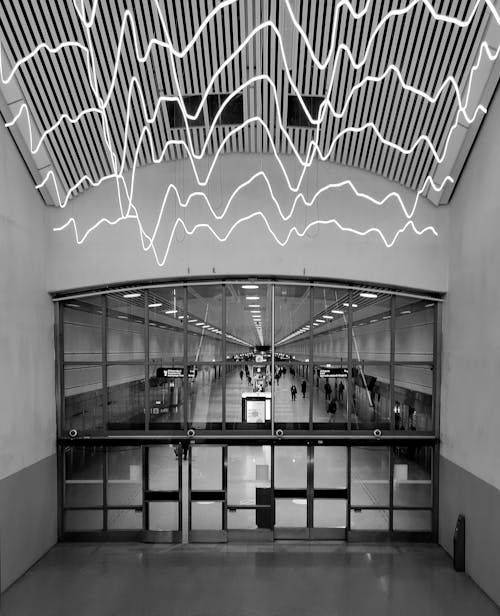 View of the Hallway at City Odenplan Station in Stockholm, Sweden 