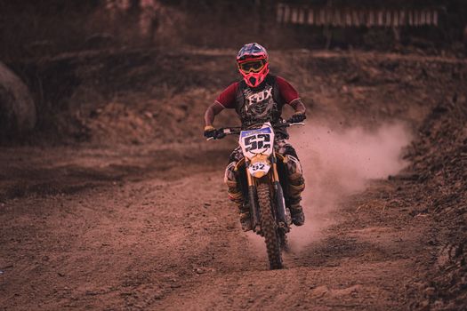 Contestant during Motocross Race