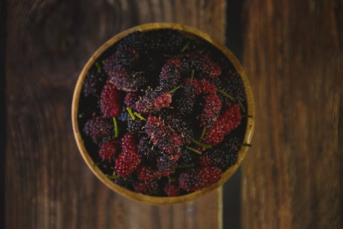 Gratis stockfoto met besjes, blackberry, bovenaanzicht