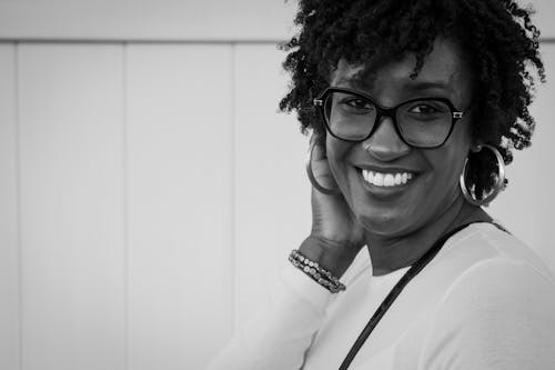 Portrait of a Young Woman Smiling at the Camera