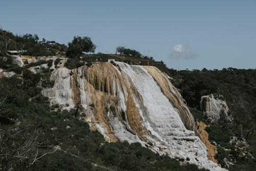 Aerial Photography of Block Waterfalls