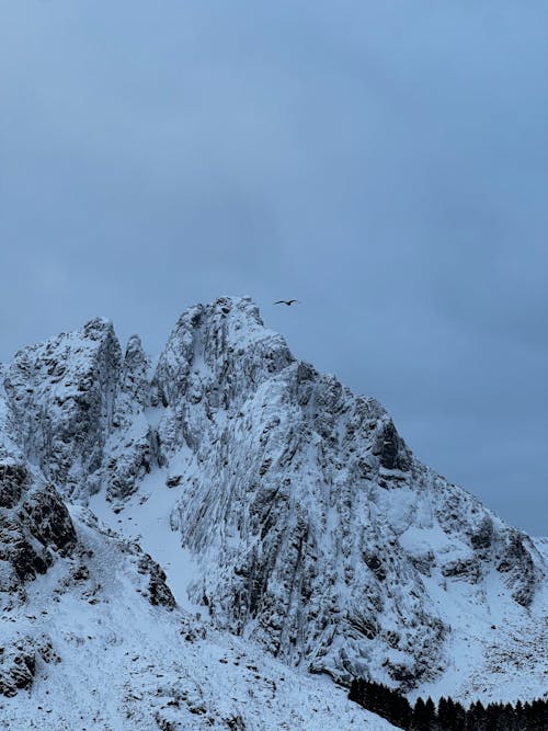 Clouds over Mountain in Winter