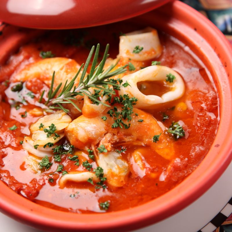 Greek Seafood Broth with Ouzo