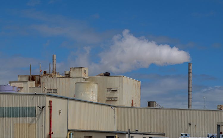 Factory With Smoking Chimney