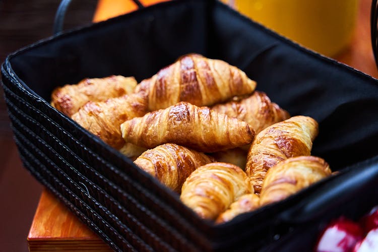 Croissants In Basket