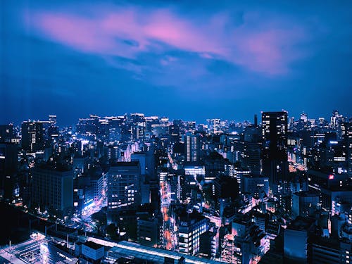Kostnadsfri bild av på natten, skyskrapor, staden på natten