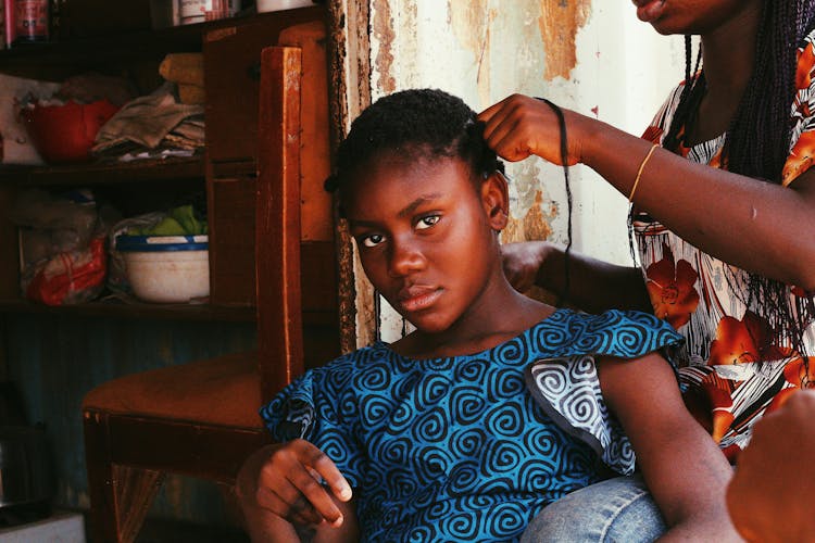 Making Hair Of Girl