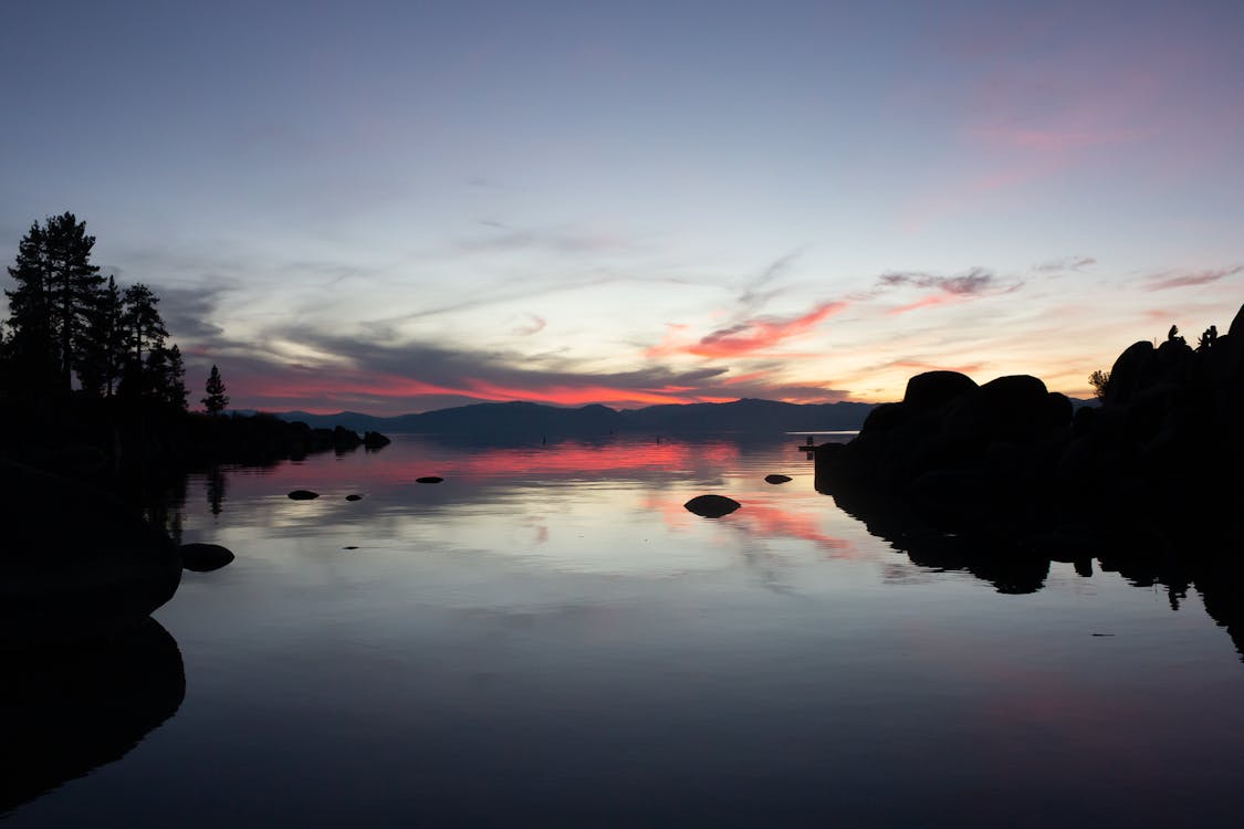 Бесплатное стоковое фото с вода, закат, небо