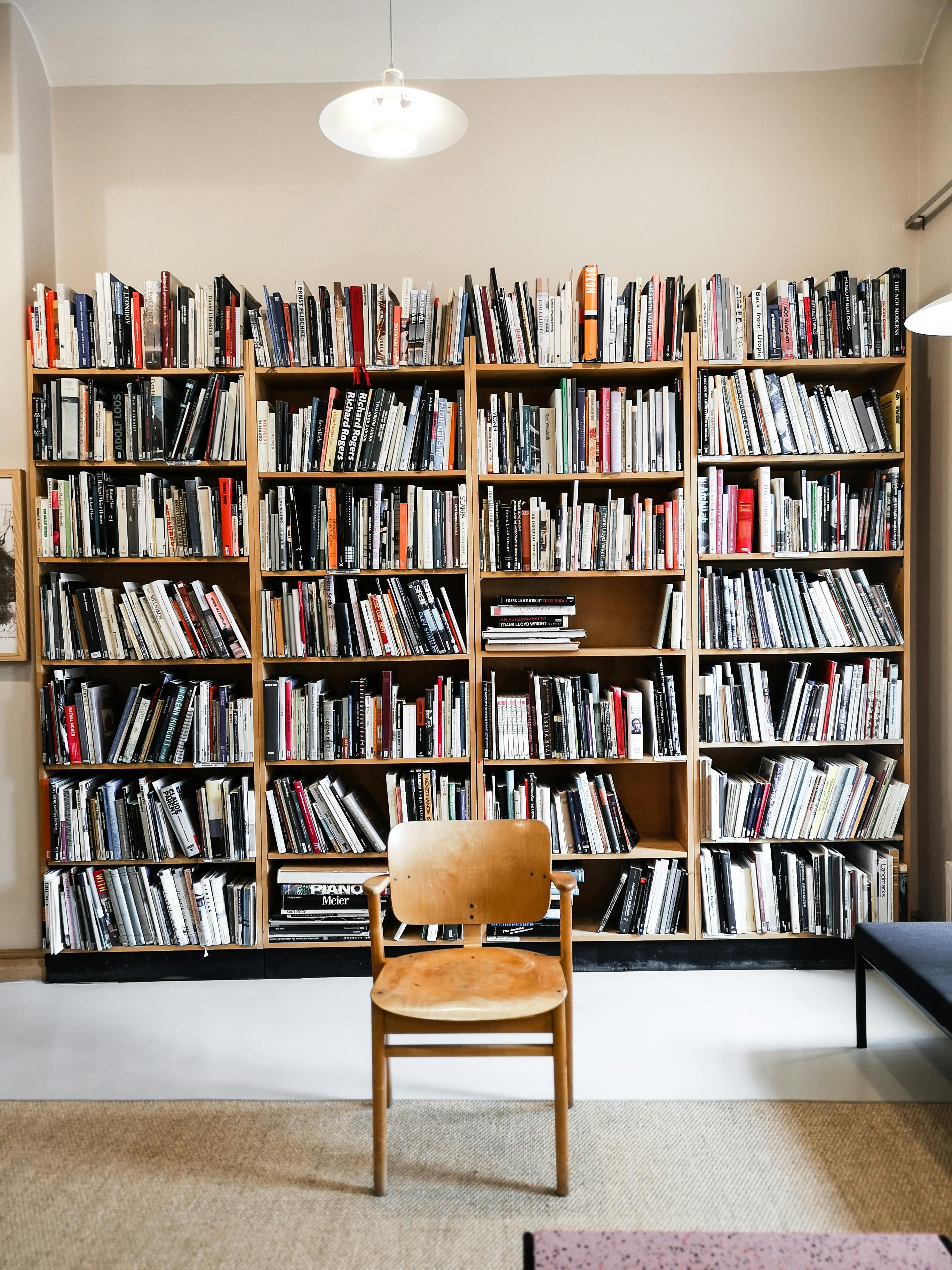 chair in a library