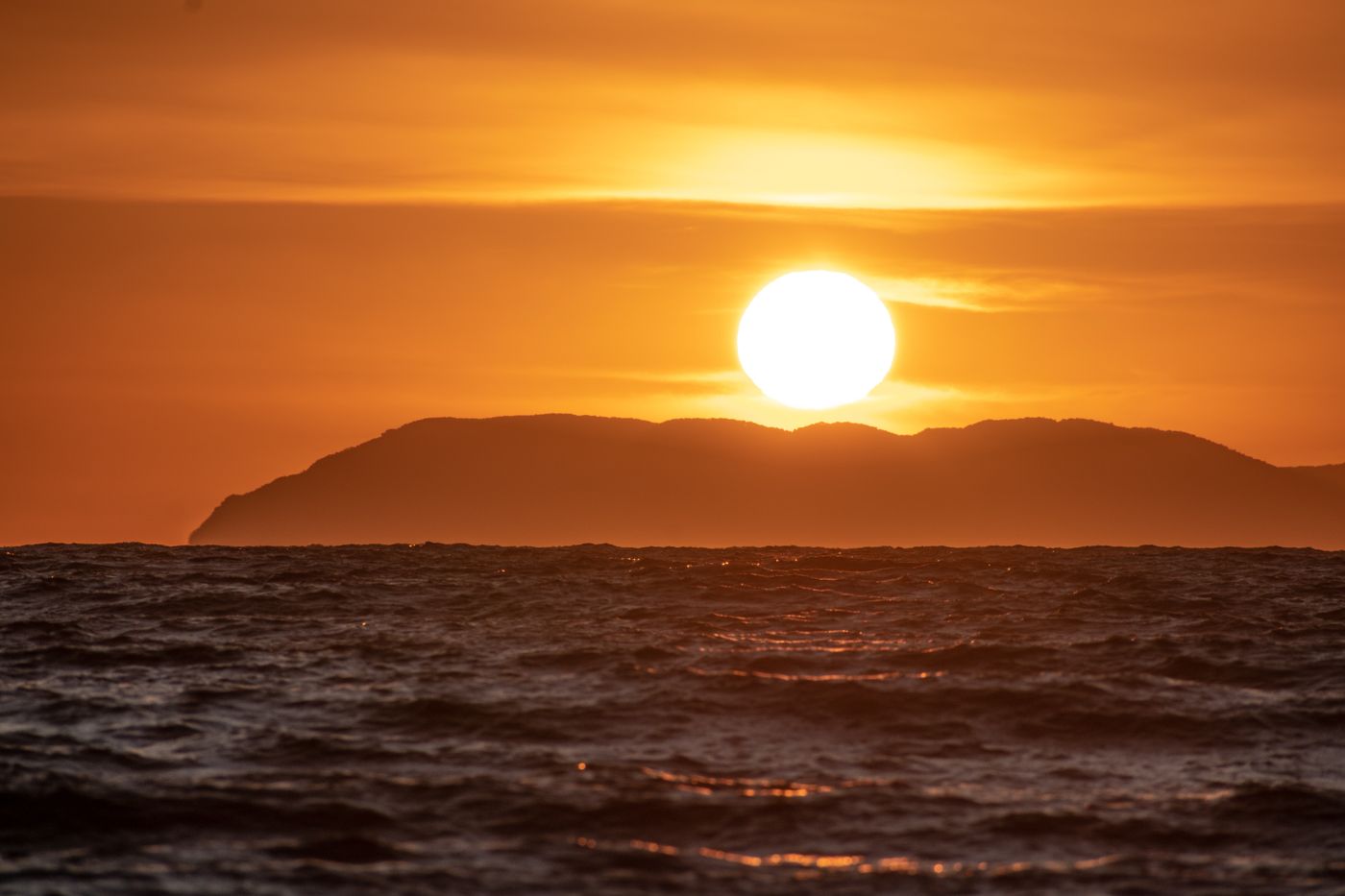 Coucher de soleil sur la mer