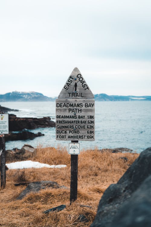 Trail Sign on Seashore
