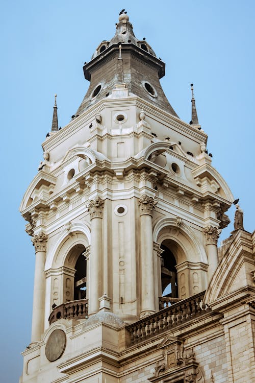 Tower of Lima Cathedral in Peru