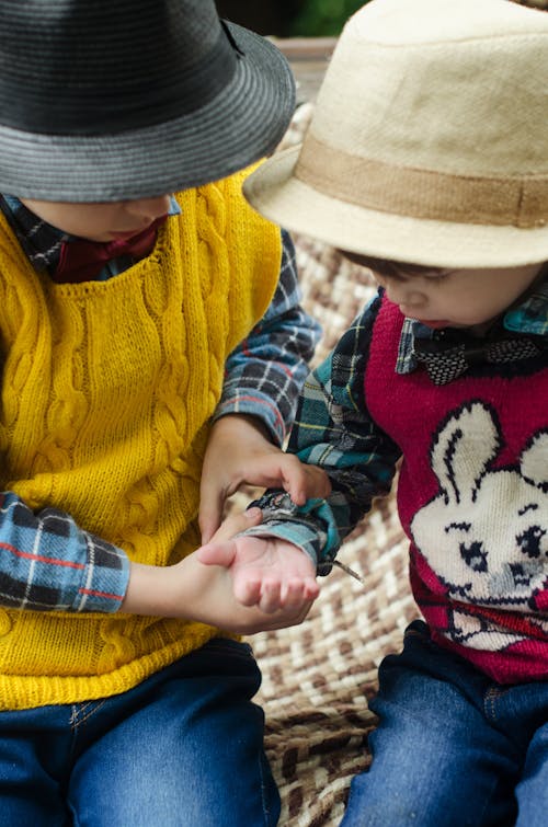 Free Kids Wearing Hat Stock Photo