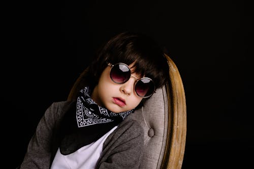 Free Portrait of Boy Wearing Sunglasses Stock Photo