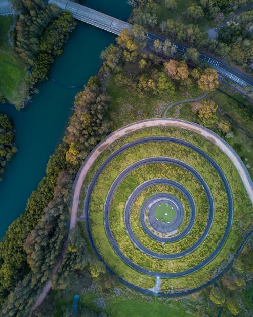 Photo Aérienne De Green Park Et De La Rivière