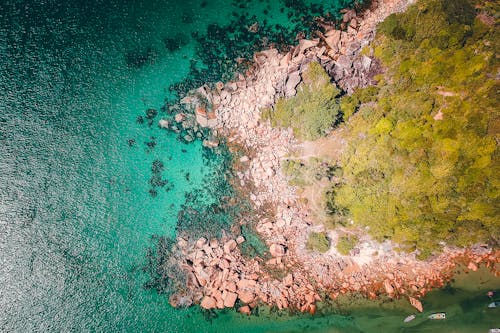 Základová fotografie zdarma na téma kameny, letecký snímek, moře