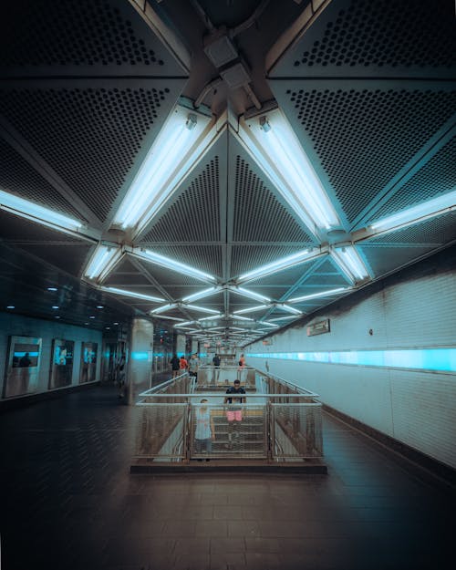 Lights over Corridor in Metro Station