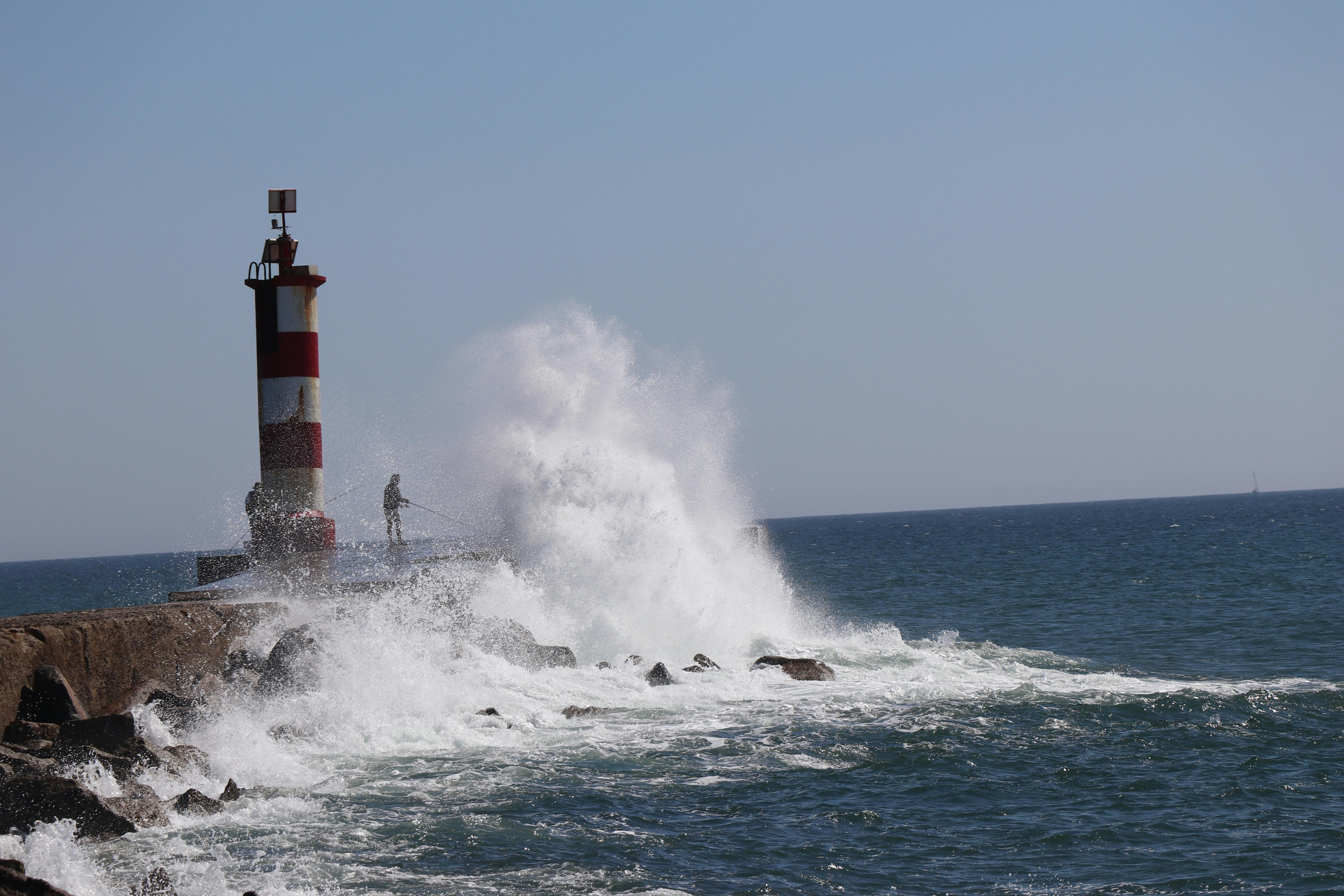 Free stock photo of lighthouse, splash, wave