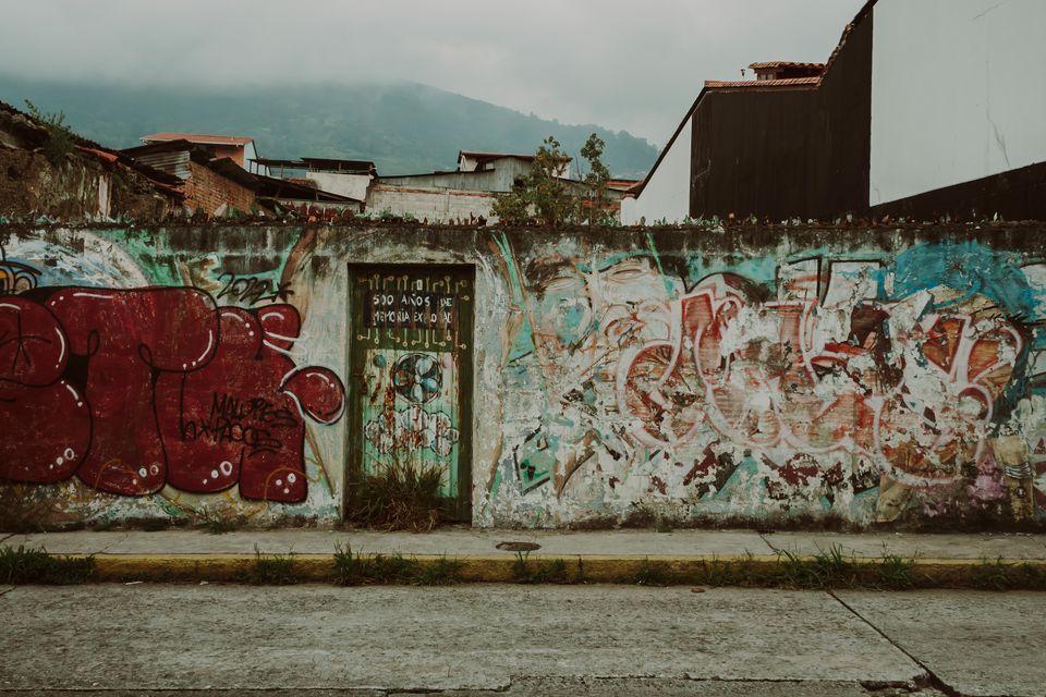 The Río Caldera running through Bajo Boquete — the river walk connects the town centre to Palo Alto on foot