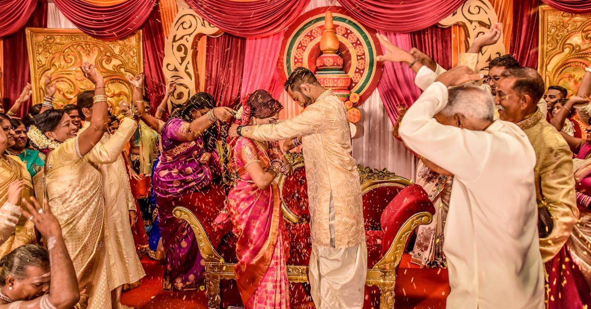 Guests Throwing Rice during a Wedding Ceremony · Free Stock Photo