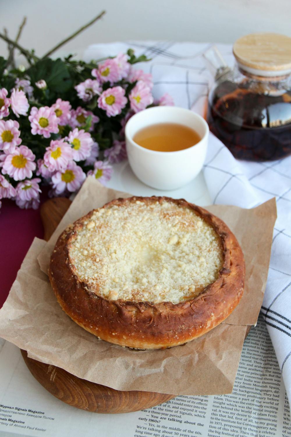 Flowers, Tea and Pastry · Free Stock Photo